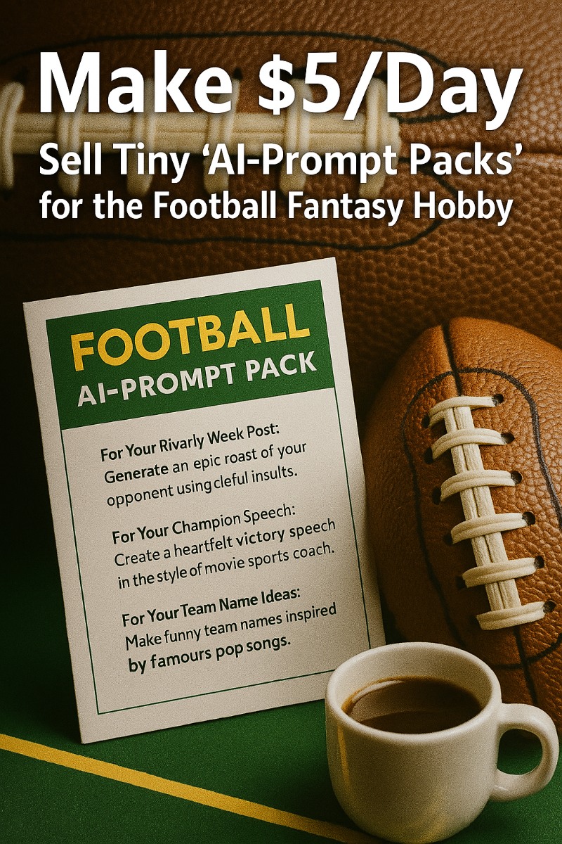 Make /Day – Sell Tiny “AI-Prompt Packs” for the Football Fantasy Hobby!
