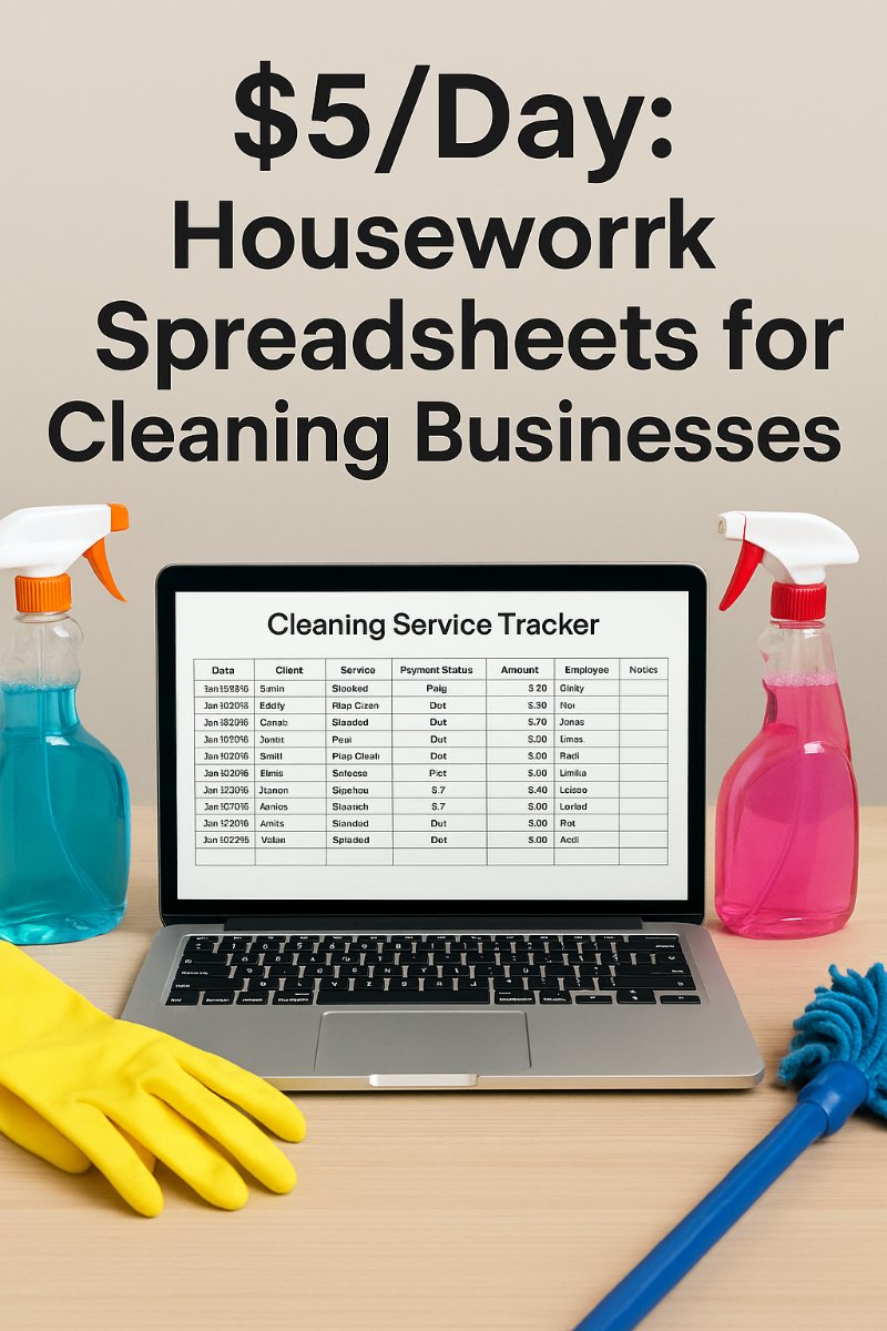 /Day: Oh SO Needed Housework Spreadsheets