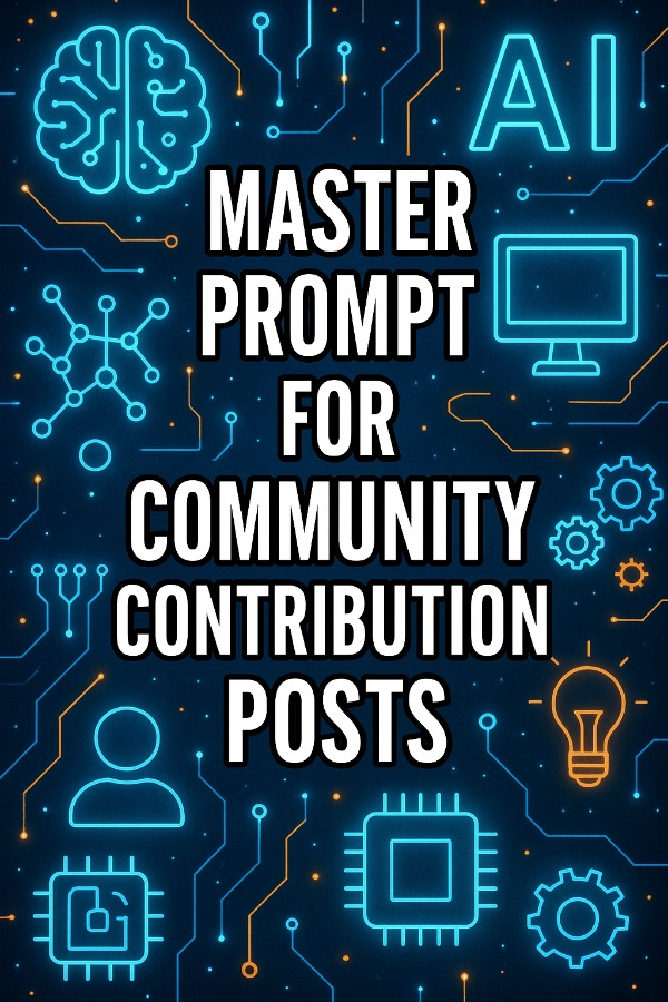 Master Prompt for Community Contribution Posts
