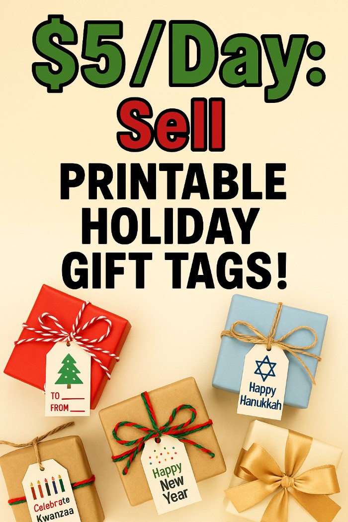 /Day: Sell “Printable Holiday Gift Tags!”