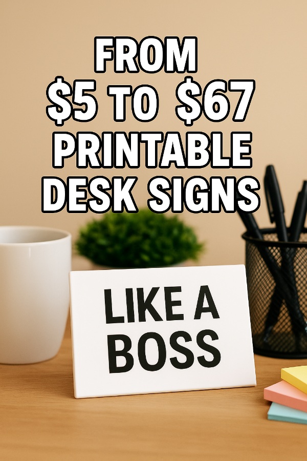 From  to : Printable Desk Signs