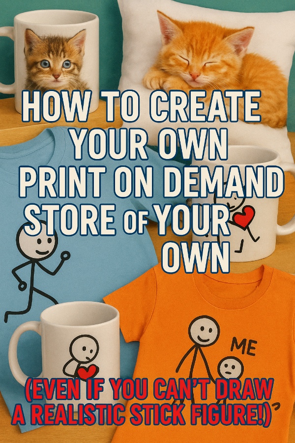 How to Create Your Own Print on Demand Store of Your Own (Even If You Can’t Draw a Realistic Stick Figure)!