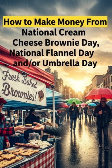 How to Make Money From National Cream Cheese Brownie Day, National Flannel Day and/or Umbrella Day