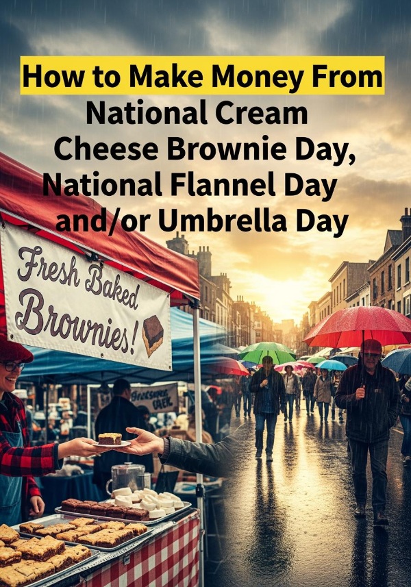 How to Make Money From National Cream Cheese Brownie Day, National Flannel Day and/or Umbrella Day