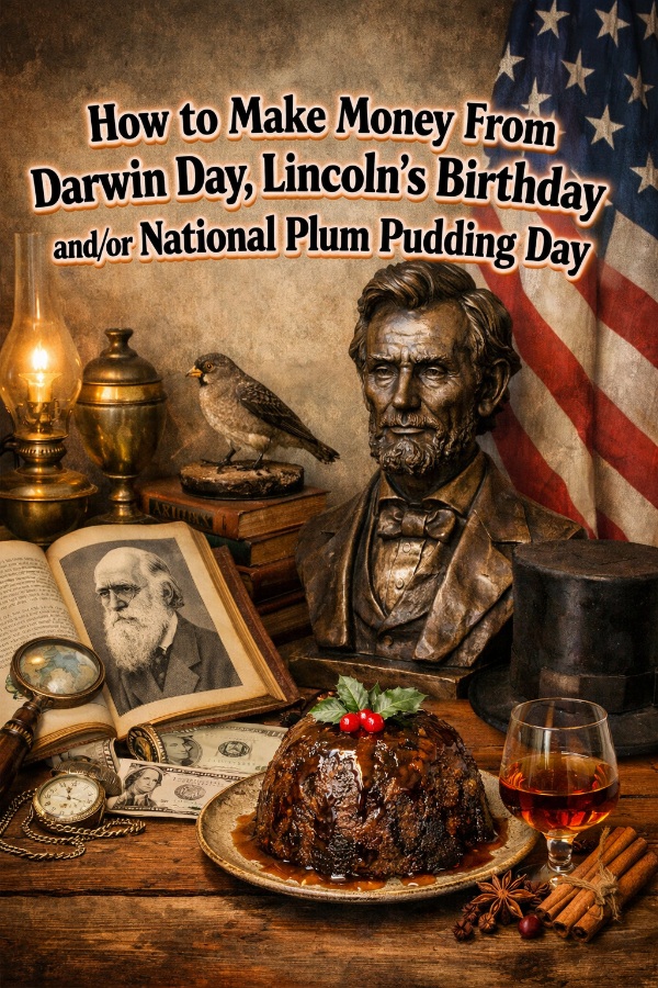 How to Make Money From Darwin Day, Lincoln’s Birthday and/or National Plum Pudding Day