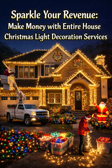 Sparkle Your Revenue: Make Money with Entire House Christmas Light Decoration Services