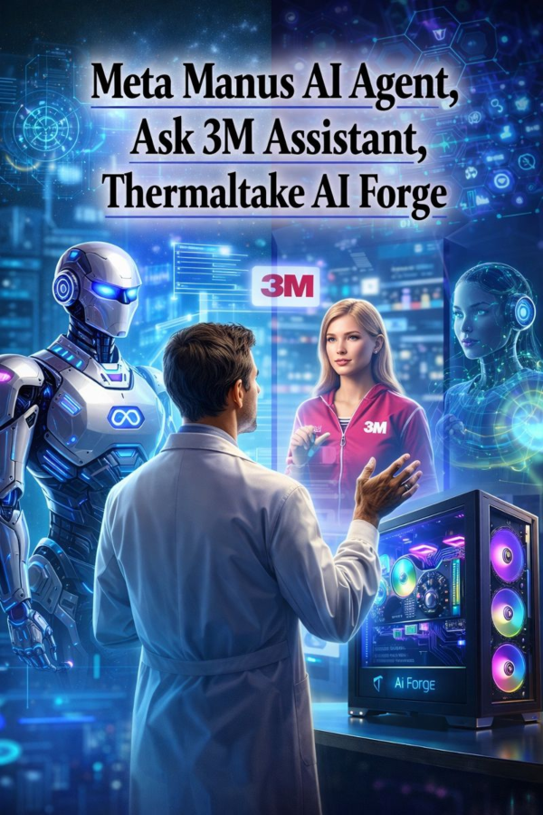 Meta Manus AI Agent, Ask 3M Assistant, Thermaltake AI Forge