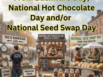 How to Make Money From Backward Day, National Hot Chocolate Day and/or National Seed Swap Day