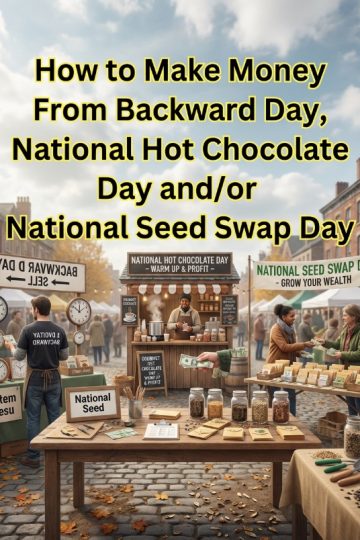 How to Make Money From Backward Day, National Hot Chocolate Day and/or National Seed Swap Day