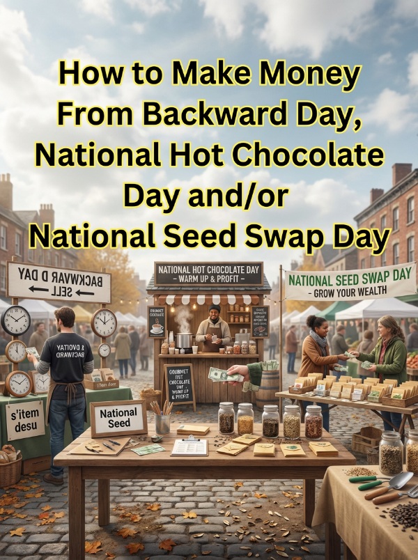 How to Make Money From Backward Day, National Hot Chocolate Day and/or National Seed Swap Day