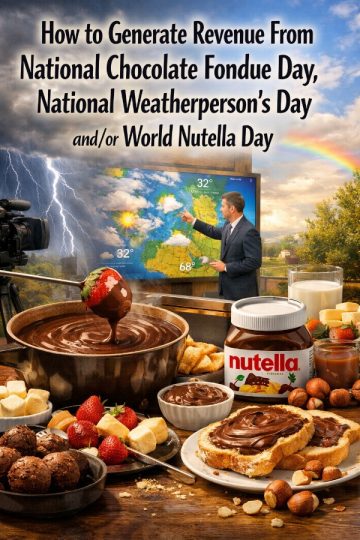 How to Generate Revenue From National Chocolate Fondue Day, National Weatherperson’s Day and/or World Nutella Day