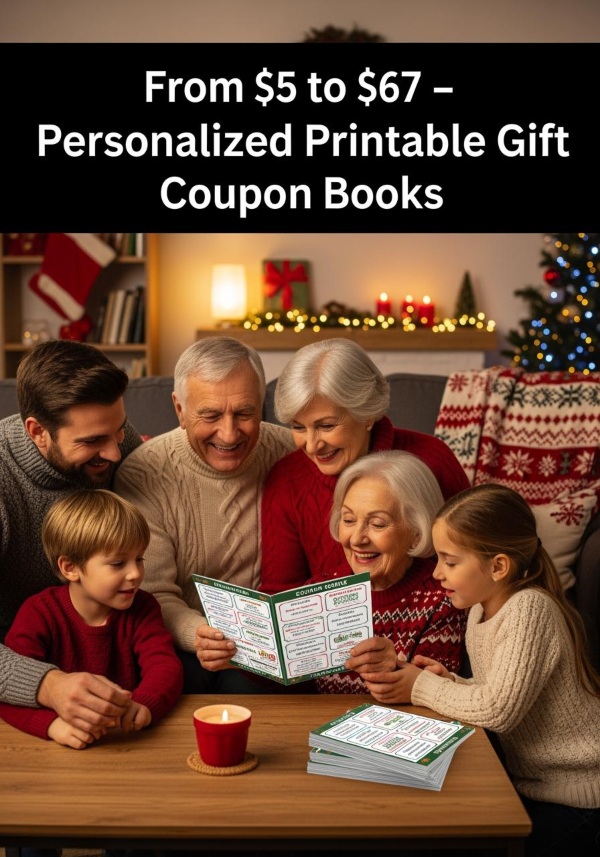 From  to  – Personalized Printable Gift Coupon Books