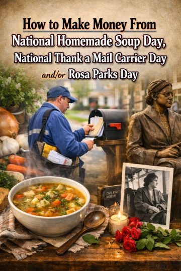 How to Make Money From National Homemade Soup Day, National Thank a Mail Carrier Day and/or Rosa Parks Day