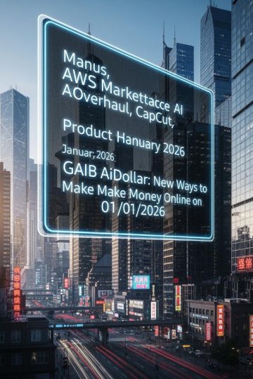 Manus, AWS Marketplace AI Overhaul, CapCut, Product Hunt January 2026, GAIB AiDollar: New Ways to Make Money Online on 01/01/2026