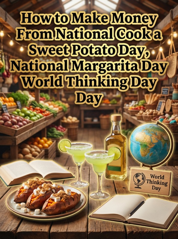 How to Make Money From National Cook a Sweet Potato Day, National Margarita Day and/or World Thinking Day