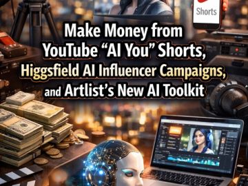 Make Money from YouTube “AI You” Shorts, Higgsfield AI Influencer Campaigns, and Artlist’s New AI Toolkit