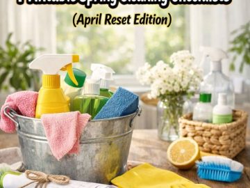 Go from  to  with Printable Spring Cleaning Checklists (April Reset Edition)