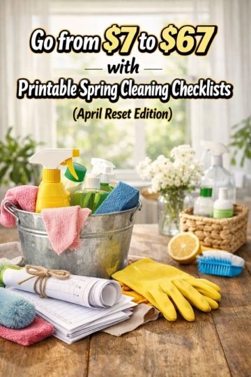 Go from  to  with Printable Spring Cleaning Checklists (April Reset Edition)