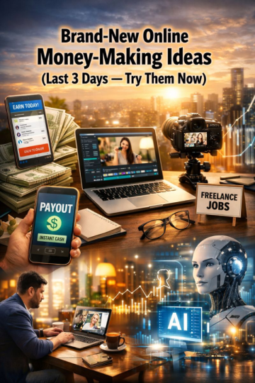 Brand‑New Online Money‑Making Ideas (Last 3 Days — Try Them Now)