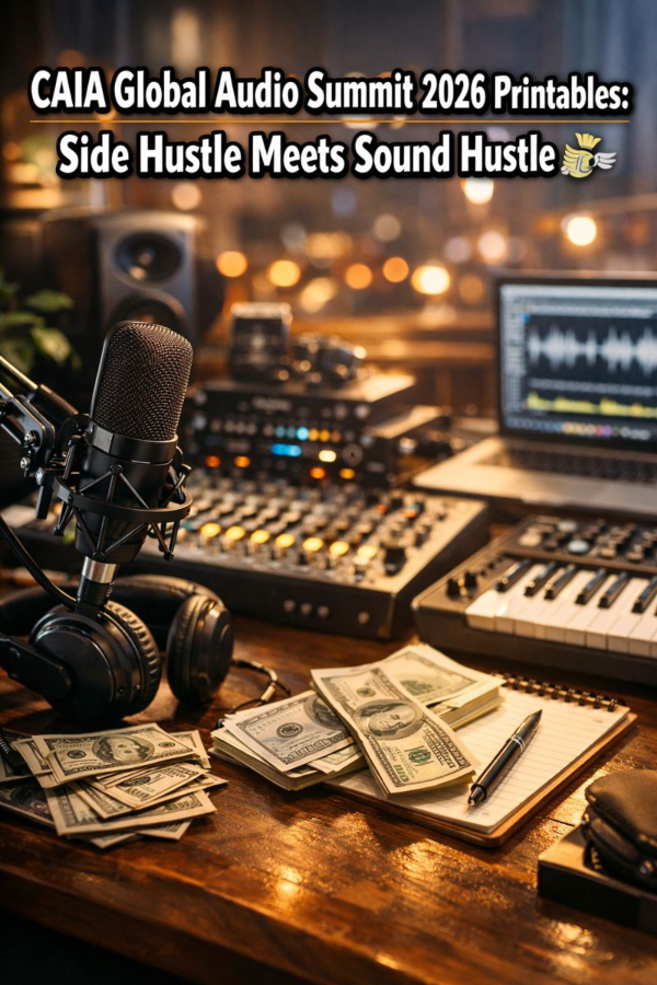 🔊 CAIA Global Audio Summit 2026 Printables: Side Hustle Meets Sound Hustle 💸