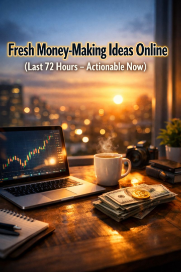 Fresh Money‑Making Ideas Online (Last 72 Hours – Actionable Now)