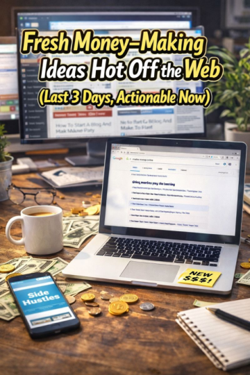 Fresh Money‑Making Ideas Hot Off the Web (Last 3 Days, Actionable Now)