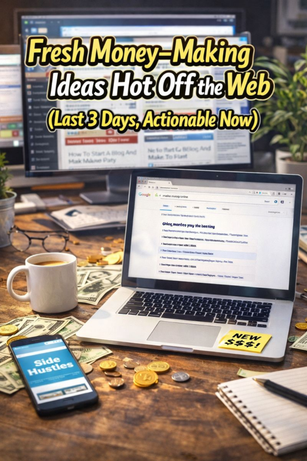 Fresh Money‑Making Ideas Hot Off the Web (Last 3 Days, Actionable Now)