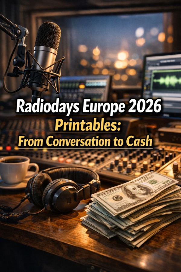 🎙️ Radiodays Europe 2026 Printables: From Conversation to Cash 💸