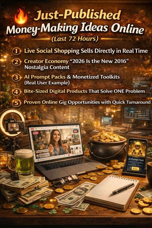 🔥 Just‑Published Money‑Making Ideas Online (Last 72 Hours)