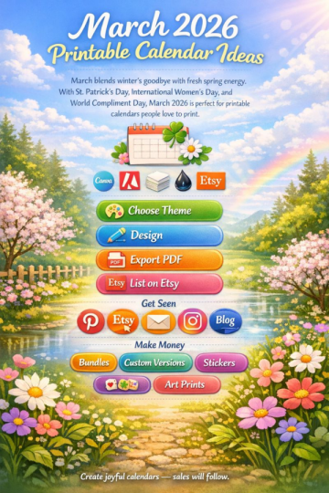 Go from  to  with Printable March 2026 Calendars