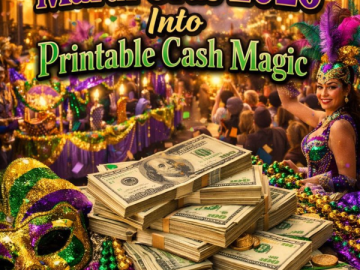 🎭 Turn Mardi Gras 2026 Into Printable Cash Magic