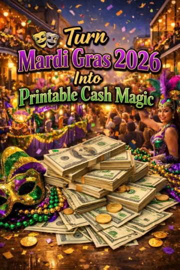 🎭 Turn Mardi Gras 2026 Into Printable Cash Magic
