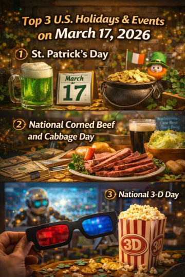 Top 3 U.S. Holidays & Events on March 17, 2026