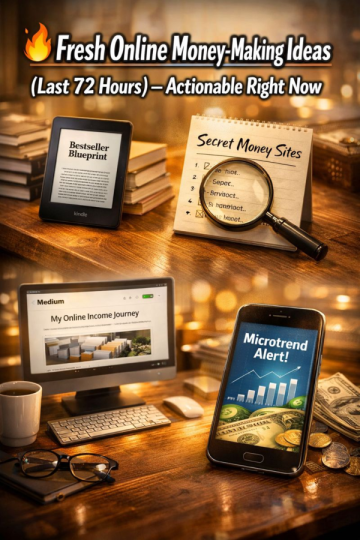 🔥 Fresh Online Money‑Making Ideas (Last 72 Hours) — Actionable Right Now