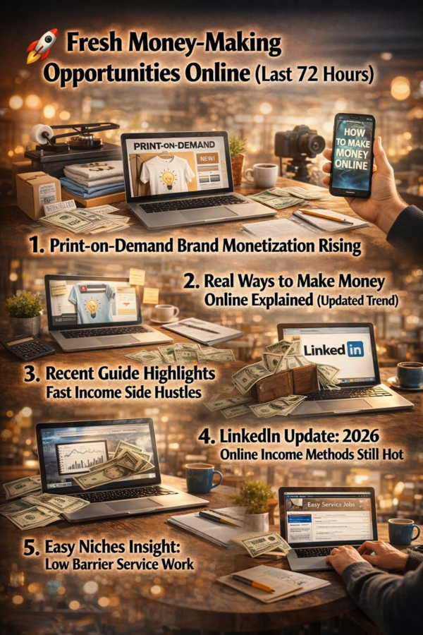 🚀 Fresh Money‑Making Opportunities Online (Last 72 Hours)