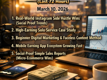 🚨 Fresh Online Money‑Making Ideas (Last 72 Hours)