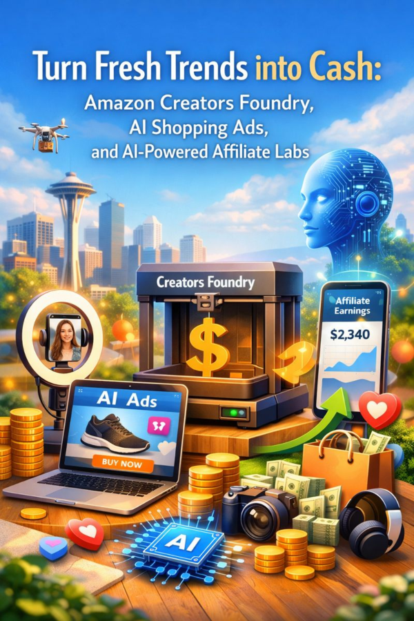 Turn Fresh Trends into Cash: Amazon Creators Foundry, AI Shopping Ads, and AI-Powered Affiliate Labs