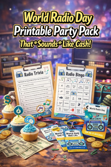 World Radio Day Printable Party Pack That *Sounds* Like Cash!