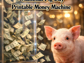 Zero Discrimination Day + National Pig Day Printable Money Machine 💰