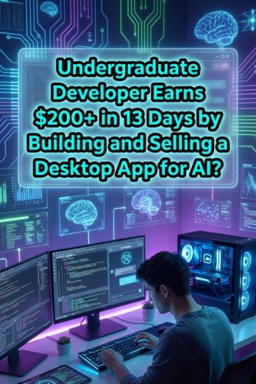 Undergraduate Developer Earns 0+ in 13 Days by Building and Selling a Desktop App for AI?