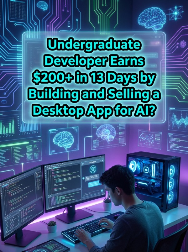 Undergraduate Developer Earns 0+ in 13 Days by Building and Selling a Desktop App for AI?