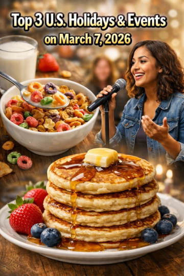 Top 3 U.S. Holidays & Events on March 7, 2026