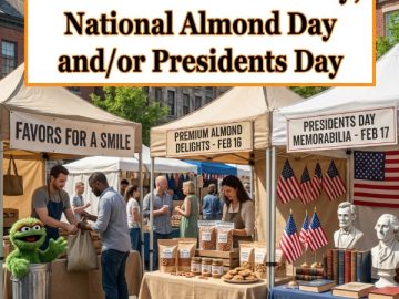 How to Make Money From Do a Grouch a Favor Day, National Almond Day and/or Presidents Day