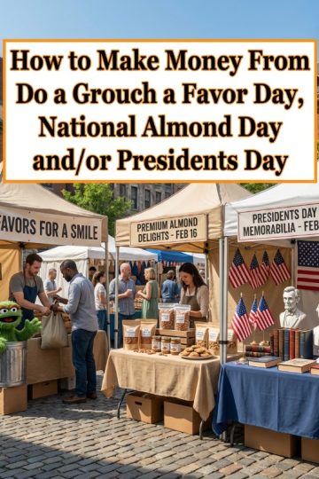 How to Make Money From Do a Grouch a Favor Day, National Almond Day and/or Presidents Day