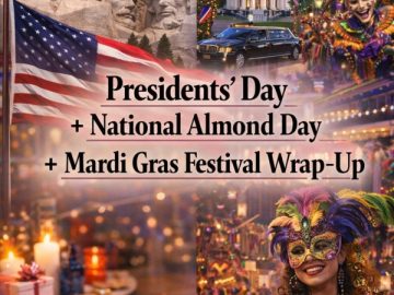 Presidents’ Day + National Almond Day + Mardi Gras Festival Wrap‑Up