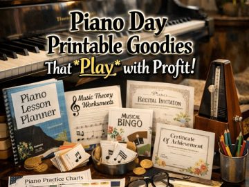 Piano Day Printable Goodies That *Play* with Profit!