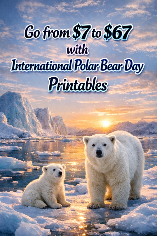Go from  to  with International Polar Bear Day Printables