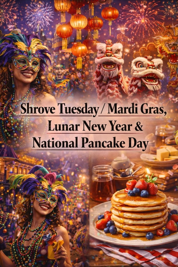 Shrove Tuesday / Mardi Gras, Lunar New Year & National Pancake Day