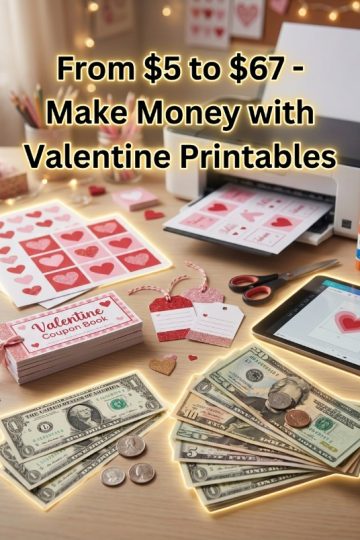 From  to  – Make Money with Valentine Printables
