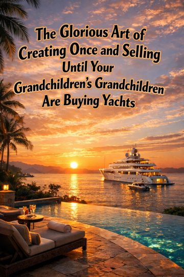The Glorious Art of Creating Once and Selling Until Your Grandchildren’s Grandchildren Are Buying Yachts